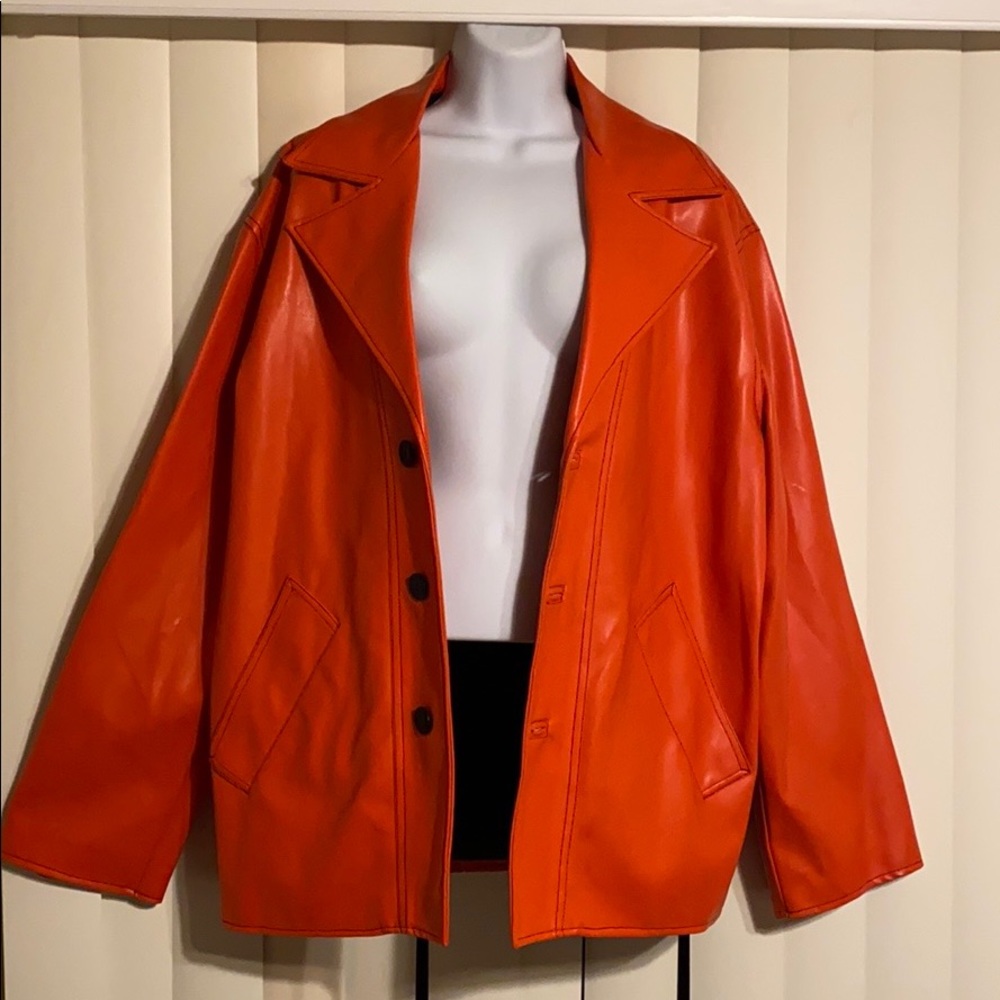 Vintage By X Collection Orange Blazer Jacket - M